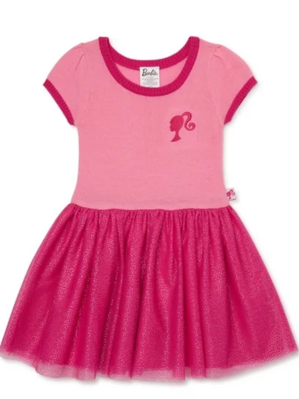 Barbie Hot Pink Glitter Tulle Dress